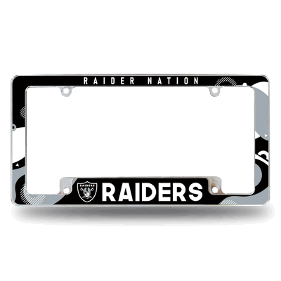 NFL Las Vegas Raiders Wave Chrome Automotive License Plate Frame