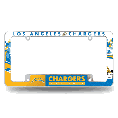 NFL Los Angeles Chargers Primary Chrome Auto License Plate Frame