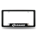 NFL Los Angeles Rams Black Chrome Automotive License Plate Frame NFL Los Angeles Rams Black Chrome Automotive License Plate Frame