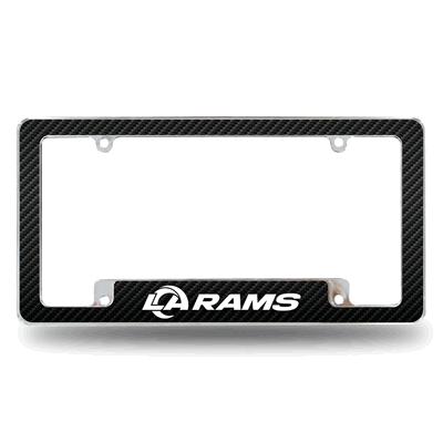 NFL Los Angeles Rams Black Chrome Automotive License Plate Frame