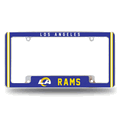 NFL Los Angeles Rams Classic Chrome Automotive License Plate Frame NFL Los Angeles Rams Classic Chrome Automotive License Plate Frame
