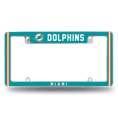 NFL Miami Dolphins Classic Chrome Automotive License Plate Frame