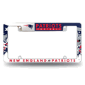 NFL New England Patriots Primary Chrome Auto License Plate Frame