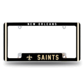 NFL New Orleans Saints Classic Chrome Automotive License Plate Frame NFL New Orleans Saints Classic Chrome Automotive License Plate Frame
