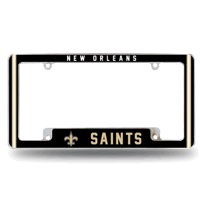 NFL New Orleans Saints Classic Chrome Automotive License Plate Frame