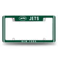 NFL New York Jets Classic Chrome Automotive License Plate Frame NFL New York Jets Classic Chrome Automotive License Plate Frame