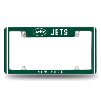 NFL New York Jets Classic Chrome Automotive License Plate Frame