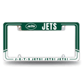 NFL New York Jets Two-Tone Chrome Automotive License Plate Frame NFL New York Jets Two-Tone Chrome Automotive License Plate Frame