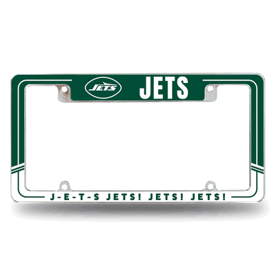 NFL New York Jets Two-Tone Chrome Automotive License Plate Frame