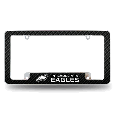 NFL Philadelphia Eagles Black Chrome Automotive License Plate Frame