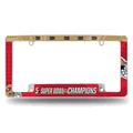 NFL San Francisco 49ers Multi Champ Chrome Auto License Plate Frame