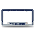 NFL Seattle Seahawks Two-Tone Chrome Automotive License Plate Frame NFL Seattle Seahawks Two-Tone Chrome Automotive License Plate Frame