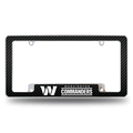 NFL Washington Commanders Black Chrome Automotive License Plate Frame NFL Washington Commanders Black Chrome Automotive License Plate Frame
