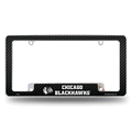 NHL Chicago Blackhawks Black Chrome Automotive License Plate Frame NHL Chicago Blackhawks Black Chrome Automotive License Plate Frame