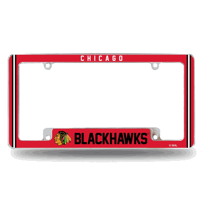 NHL Chicago Blackhawks Classic Chrome Automotive License Plate Frame