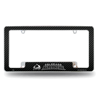 NHL Colorado Avalanche Black Chrome Automotive License Plate Frame
