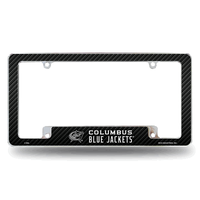 NHL Columbus Blue Jackets Black Chrome Automotive License Plate Frame