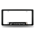 NHL Detroit Red Wings Black Chrome Automotive License Plate Frame
