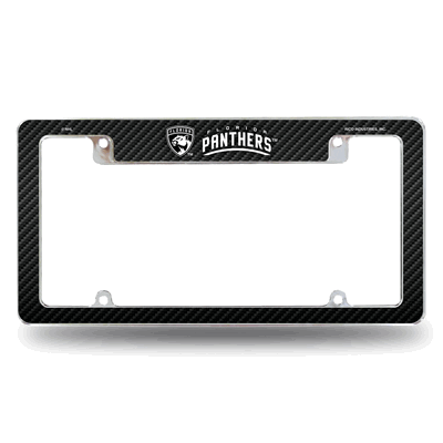 NHL Florida Panthers Black Chrome Automotive License Plate Frame