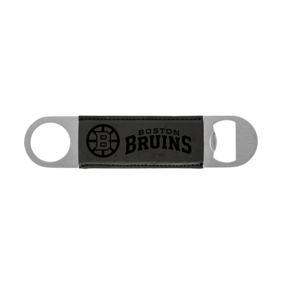 NHL Hockey Boston Bruins Black Laser Engraved Bar Blade