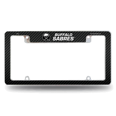 NHL Hockey Buffalo Sabres Black Chrome Automotive License Plate Frame