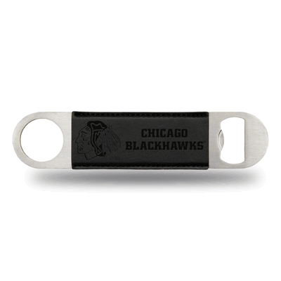 NHL Hockey Chicago Blackhawks Black Laser Engraved Bar Blade