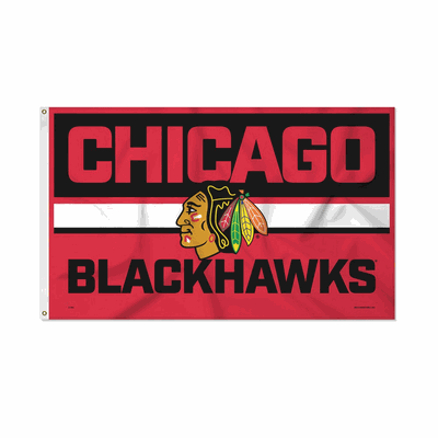 NHL Hockey Chicago Blackhawks Bold 3' x 5' Banner Flag