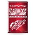 NHL Hockey Detroit Red Wings Champ 11" x 17" Home Decor Sign