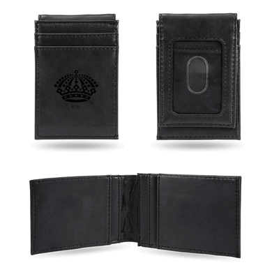 NHL Hockey Los Angeles Kings Black Laser Engraved Front Pocket Wallet