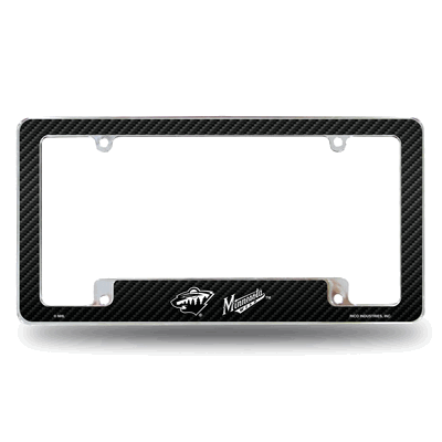 NHL Hockey Minnesota Wild Black Chrome Automotive License Plate Frame