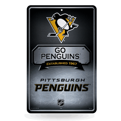 NHL Hockey Pittsburgh Penguins 11" x 17" Home Decor Sign