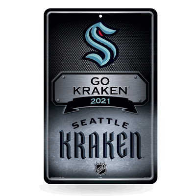 NHL Hockey Seattle Kraken11" x 17" Home Decor Sign