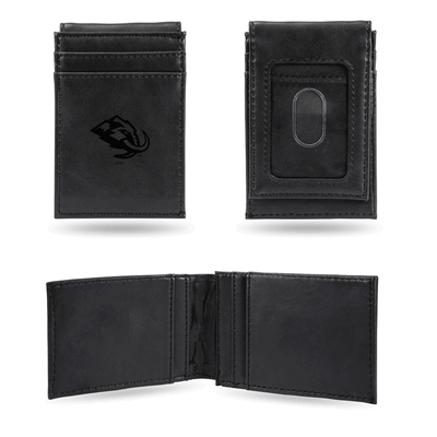 NHL Hockey Utah Mammoth Black Laser Engraved Front Pocket Wallet