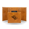 NHL Hockey Utah Mammoth Brown Laser Engraved Faux Leather Trifold