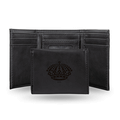 NHL Los Angeles Kings Black Laser Engraved Faux Leather Trifold NHL Los Angeles Kings Black Laser Engraved Faux Leather Trifold