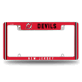NHL New Jersey Devils Classic Chrome Automotive License Plate Frame NHL New Jersey Devils Classic Chrome Automotive License Plate Frame