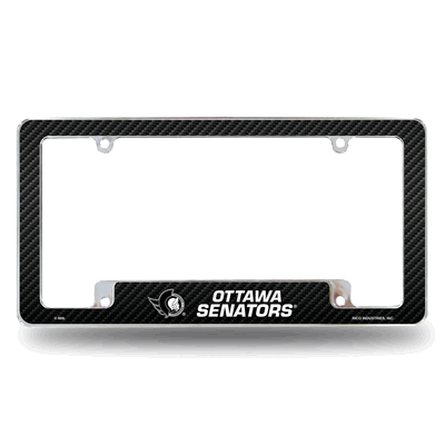 NHL Ottawa Senators Black Chrome Automotive License Plate Frame