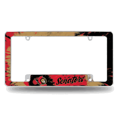 NHL Ottawa Senators Tie Dye Chrome Automotive License Plate Frame