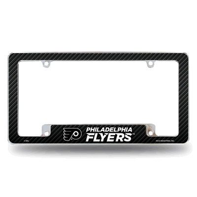 NHL Philadelphia Flyers Black Chrome Automotive License Plate Frame