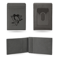 NHL Pittsburgh Penguins Gray Laser Engraved Front Pocket Wallet NHL Pittsburgh Penguins Gray Laser Engraved Front Pocket Wallet