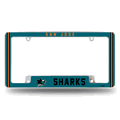 NHL San Jose Sharks Classic Chrome Automotive License Plate Frame NHL San Jose Sharks Classic Chrome Automotive License Plate Frame