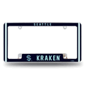 NHL Seattle Kraken Classic Chrome Automotive License Plate Frame NHL Seattle Kraken Classic Chrome Automotive License Plate Frame