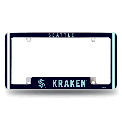 NHL Seattle Kraken Classic Chrome Automotive License Plate Frame