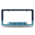 NHL Seattle Kraken Two-Tone Chrome Automotive License Plate Frame NHL Seattle Kraken Two-Tone Chrome Automotive License Plate Frame