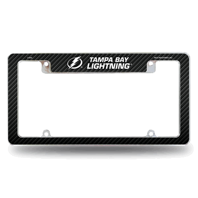 NHL Tampa Bay Lightning Black Chrome Automotive License Plate Frame