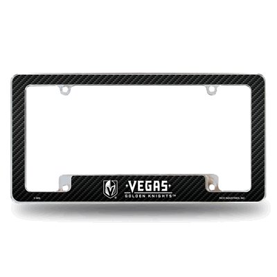 NHL Vegas Golden Knights Black Chrome Automotive License Plate Frame