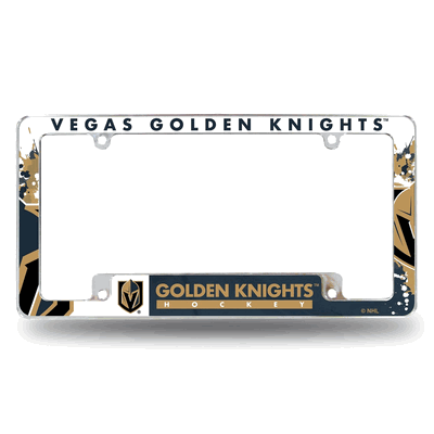 NHL Vegas Golden Knights Primary Chrome Auto License Plate Frame