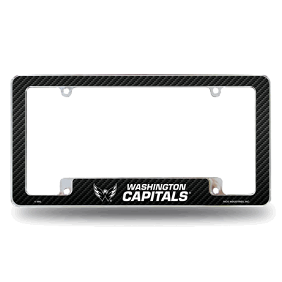 NHL Washington Capitals Black Chrome Automotive License Plate Frame