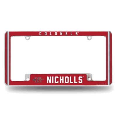 Nicholls�Colonels 12" x 6" Chrome Automotive License Plate Frame