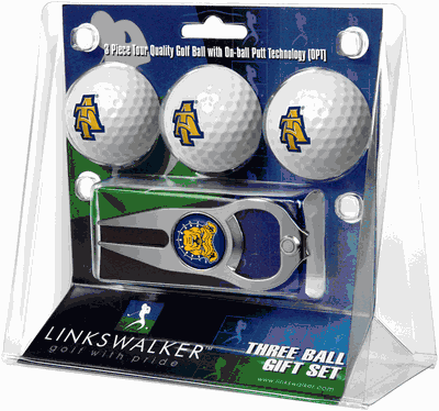 North Carolina A&T Aggies 3 Ball Gift Pack with Hat Trick Divot Tool